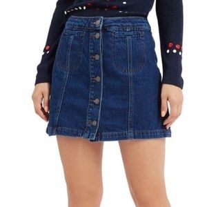 Topshop Moto Denim Miniskirt Sz 4 W30